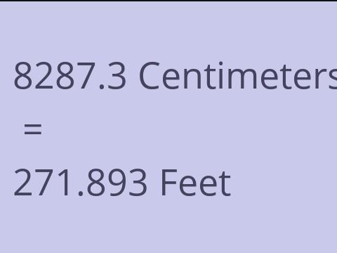 8287.3 CM TO FEET