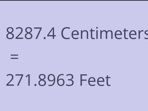 8287.4 CM TO FEET