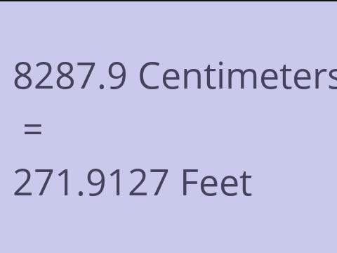 8287.9 CM TO FEET