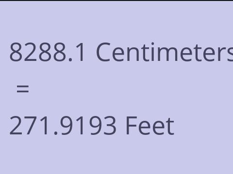 8288.1 CM TO FEET