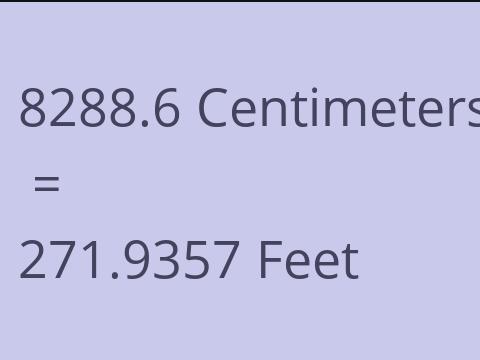 8288.6 CM TO FEET