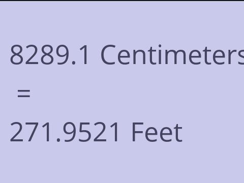 8289.1 CM TO FEET