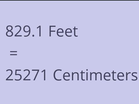 829.1 FEET TO CM