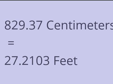 829.37 CM TO FEET