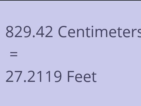 829.42 CM TO FEET