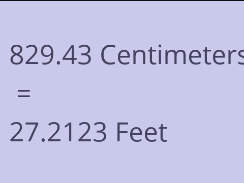 829.43 CM TO FEET