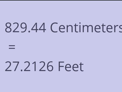 829.44 CM TO FEET