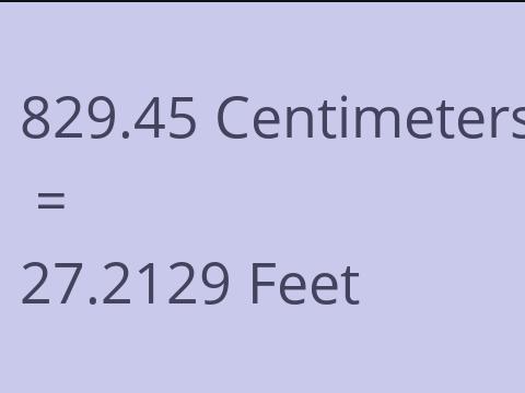 829.45 CM TO FEET