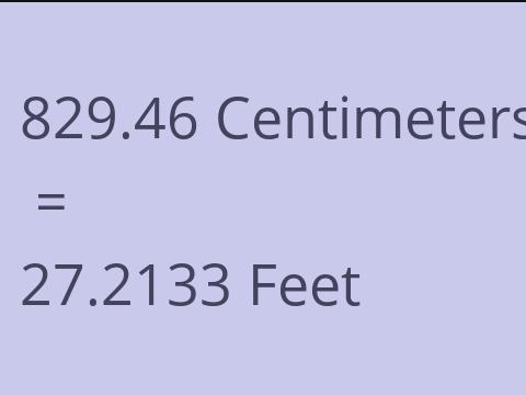 829.46 CM TO FEET