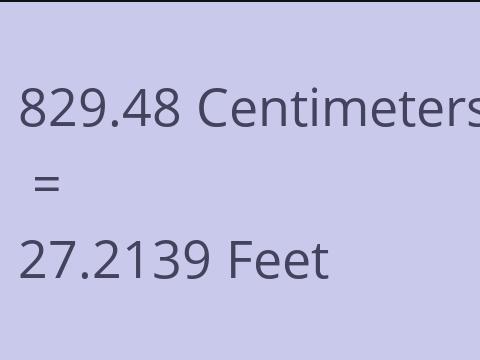 829.48 CM TO FEET