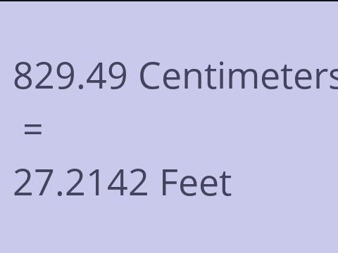 829.49 CM TO FEET