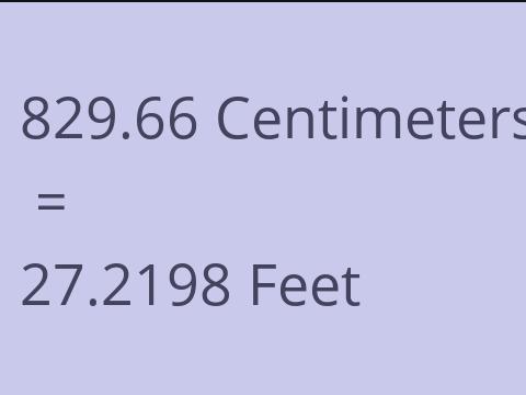 829.66 CM TO FEET