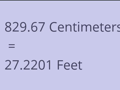 829.67 CM TO FEET