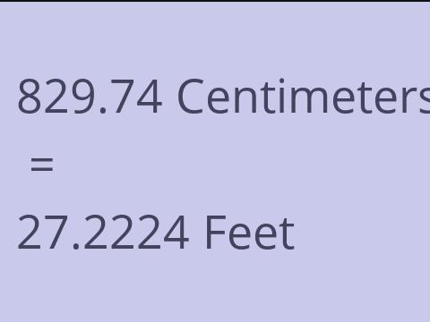 829.74 CM TO FEET