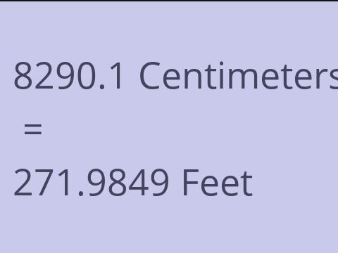 8290.1 CM TO FEET
