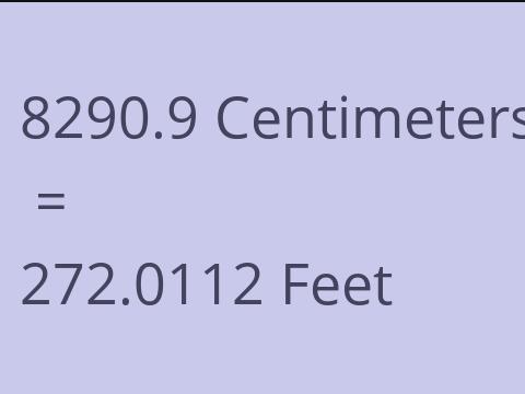 8290.9 CM TO FEET