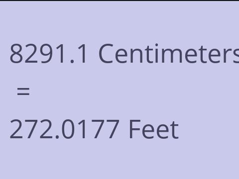 8291.1 CM TO FEET