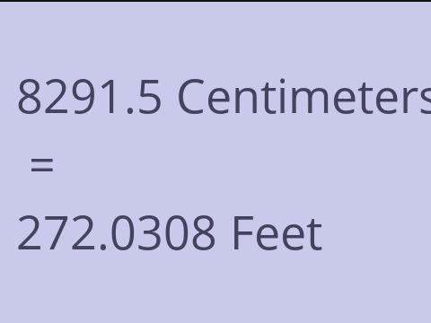 8291.5 CM TO FEET