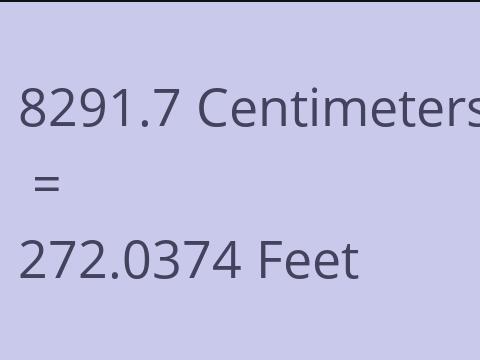 8291.7 CM TO FEET