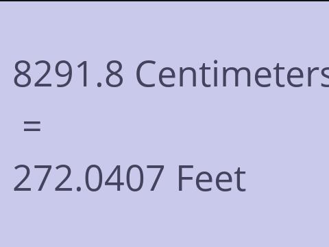 8291.8 CM TO FEET