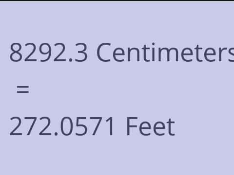 8292.3 CM TO FEET