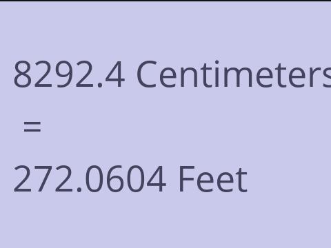 8292.4 CM TO FEET