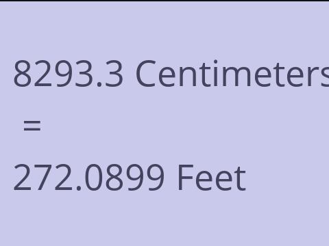 8293.3 CM TO FEET
