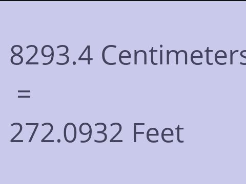 8293.4 CM TO FEET