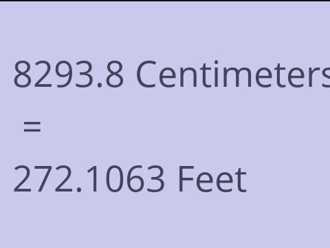 8293.8 CM TO FEET