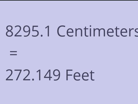 8295.1 CM TO FEET