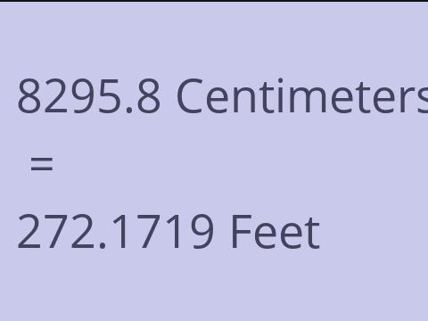 8295.8 CM TO FEET