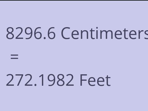 8296.6 CM TO FEET