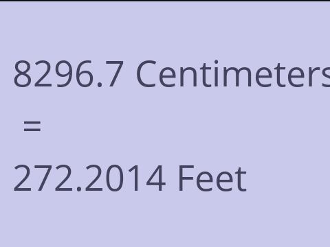8296.7 CM TO FEET