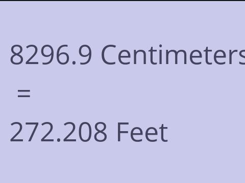 8296.9 CM TO FEET