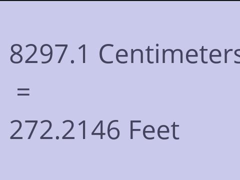 8297.1 CM TO FEET