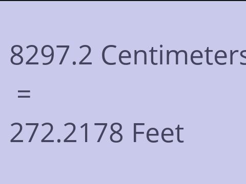 8297.2 CM TO FEET