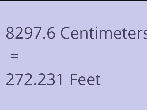 8297.6 CM TO FEET