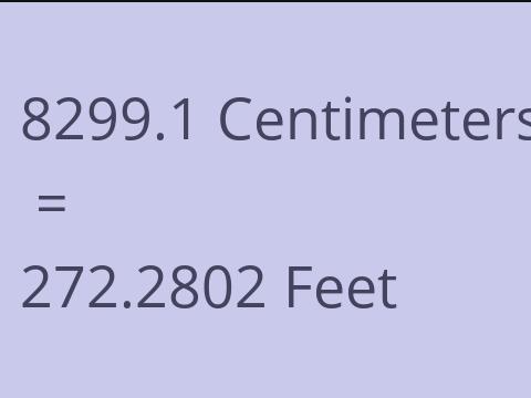 8299.1 CM TO FEET