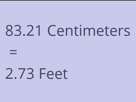 83.21 CM TO FEET