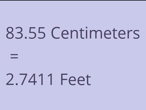 83.55 CM TO FEET