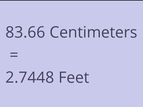 83.66 CM TO FEET