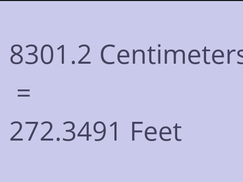8301.2 CM TO FEET