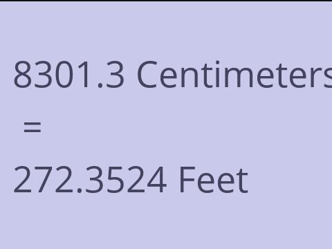 8301.3 CM TO FEET