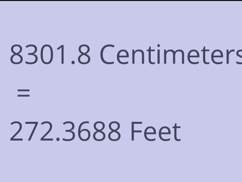 8301.8 CM TO FEET