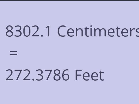 8302.1 CM TO FEET