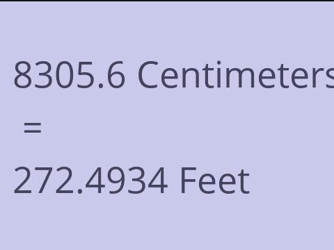 8305.6 CM TO FEET