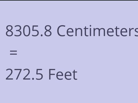 8305.8 CM TO FEET