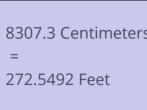 8307.3 CM TO FEET