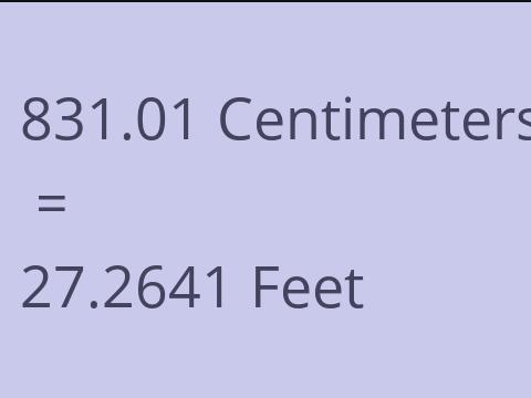 831.01 CM TO FEET