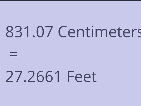 831.07 CM TO FEET